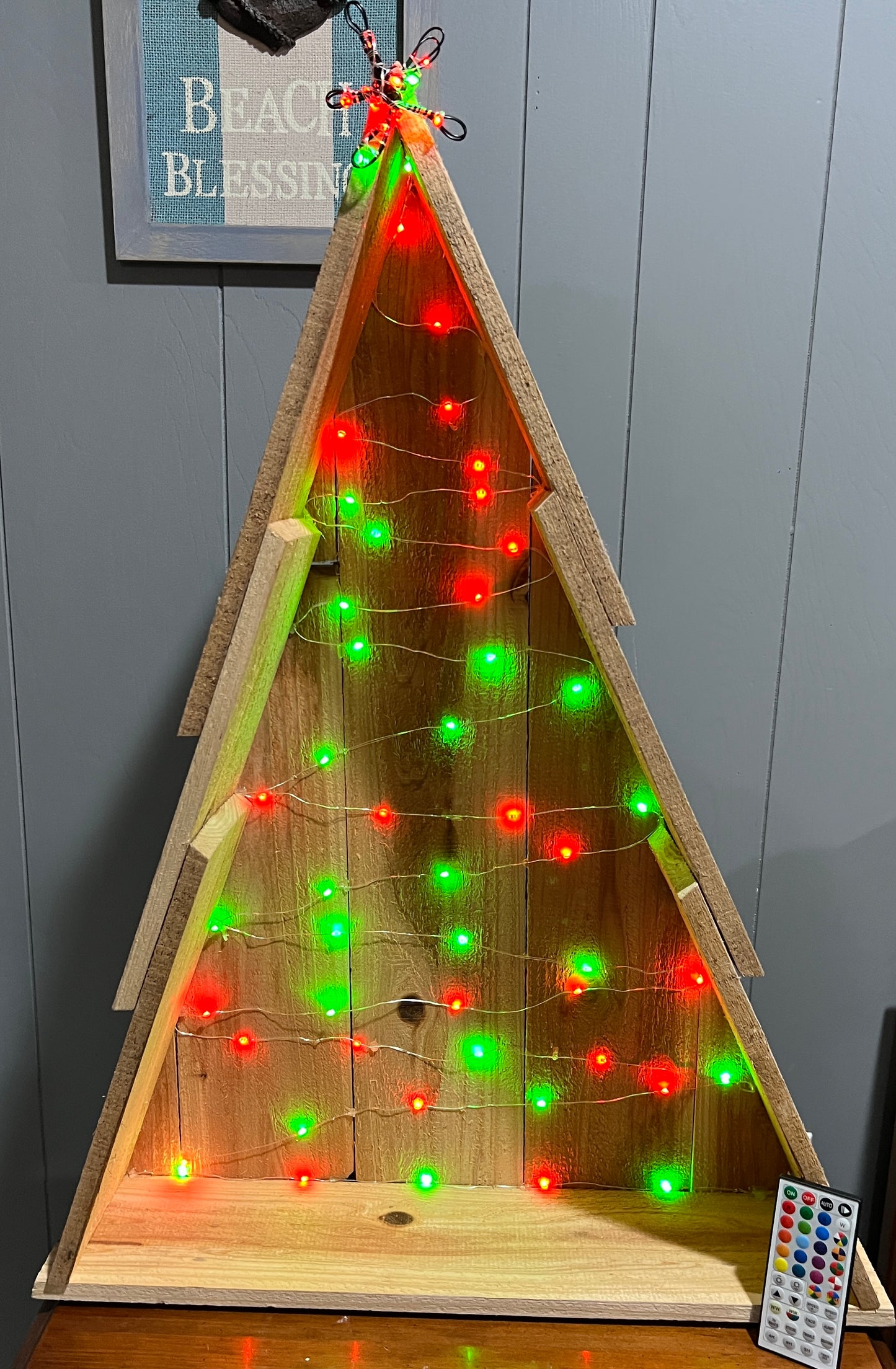 Wood LED christmas tree