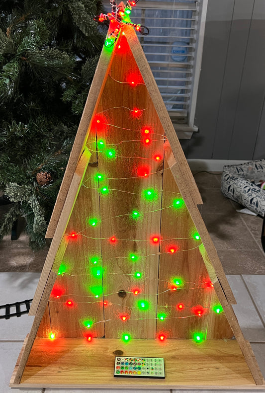 Wood LED christmas tree