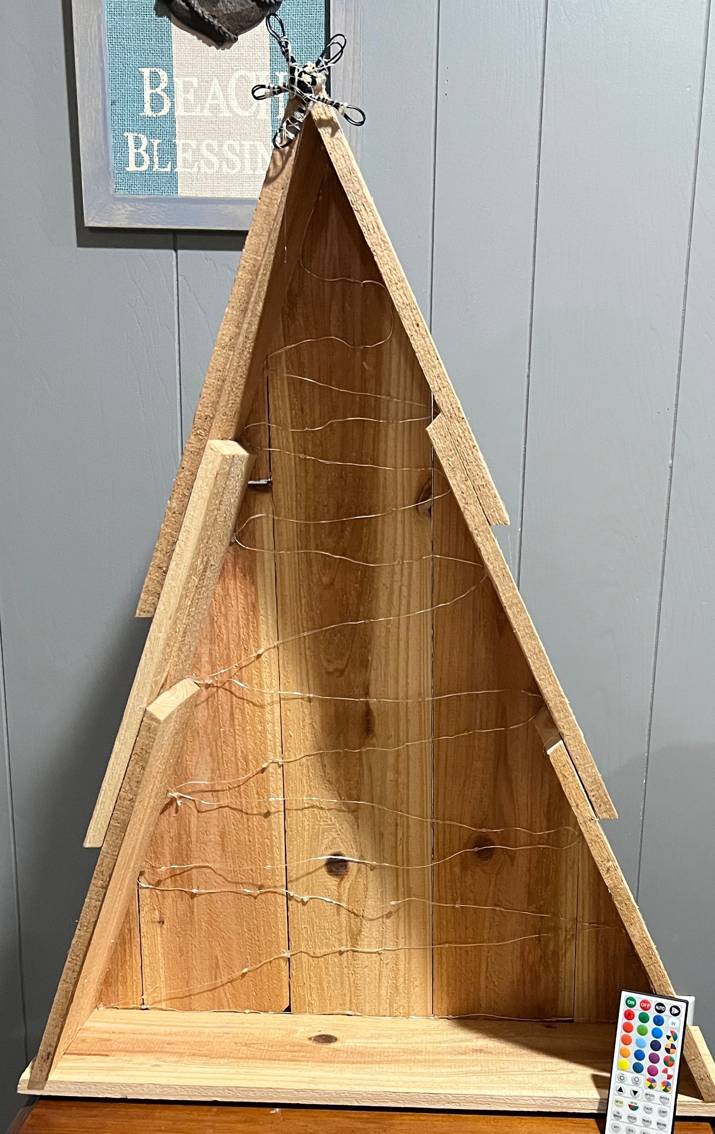 Wood LED christmas tree